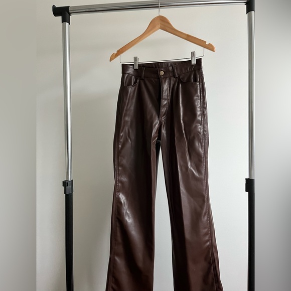 Brown faux leather pant - Picture 1 of 1